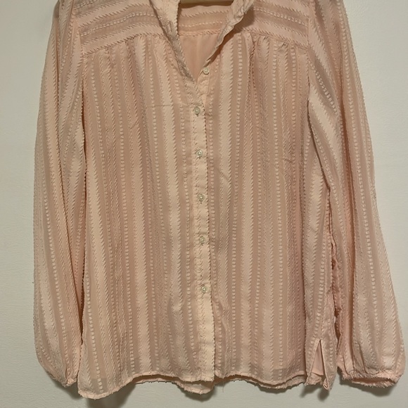 LOFT Size Medium Pink Blouse - Picture 3 of 8